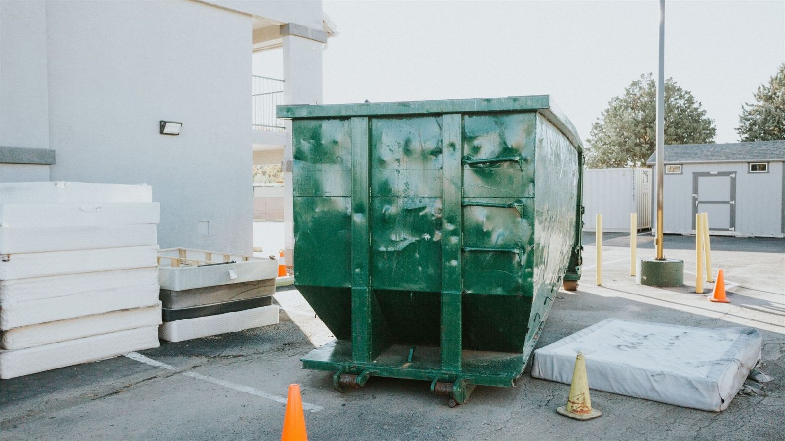 IronClad dumpster trailer at residential property