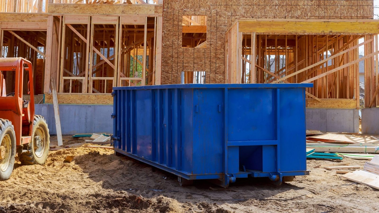 Rear view of IronClad black dumpster trailer